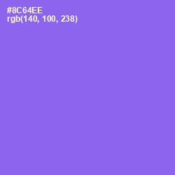 #8C64EE - Medium Purple Color Image