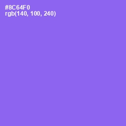 #8C64F0 - Medium Purple Color Image