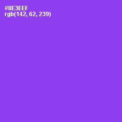 #8E3EEF - Electric Violet Color Image