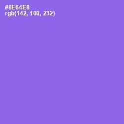 #8E64E8 - Medium Purple Color Image