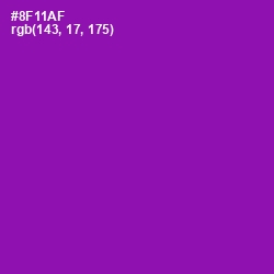 #8F11AF - Violet Eggplant Color Image