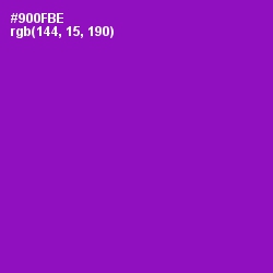 #900FBE - Violet Eggplant Color Image