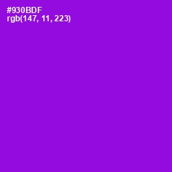 #930BDF - Electric Violet Color Image