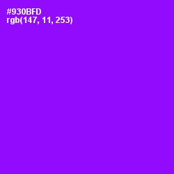 #930BFD - Electric Violet Color Image