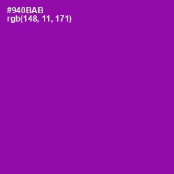 #940BAB - Violet Eggplant Color Image