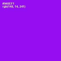 #940EF1 - Electric Violet Color Image