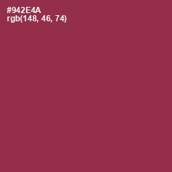 #942E4A - Solid Pink Color Image