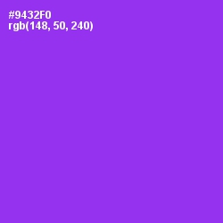 #9432F0 - Electric Violet Color Image