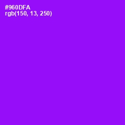 #960DFA - Electric Violet Color Image