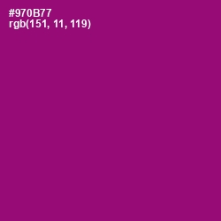 #970B77 - Fresh Eggplant Color Image