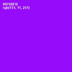 #970BFB - Electric Violet Color Image