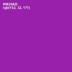 #9820AB - Violet Eggplant Color Image