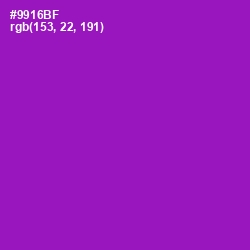 #9916BF - Violet Eggplant Color Image