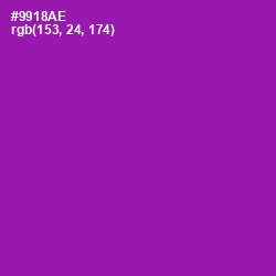 #9918AE - Violet Eggplant Color Image