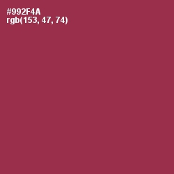 #992F4A - Solid Pink Color Image