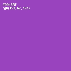 #9943BF - Wisteria Color Image