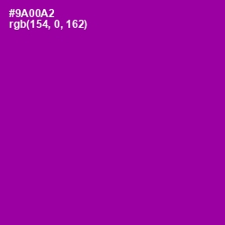 #9A00A2 - Violet Eggplant Color Image