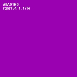 #9A01B0 - Violet Eggplant Color Image