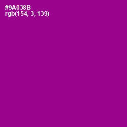 #9A038B - Violet Eggplant Color Image