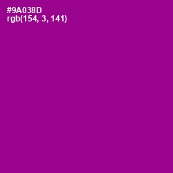 #9A038D - Violet Eggplant Color Image