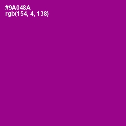 #9A048A - Violet Eggplant Color Image