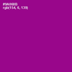 #9A068B - Violet Eggplant Color Image