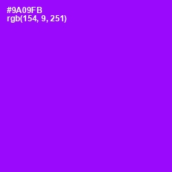 #9A09FB - Electric Violet Color Image