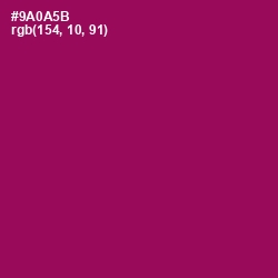 #9A0A5B - Cardinal Pink Color Image