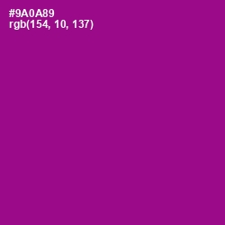 #9A0A89 - Violet Eggplant Color Image