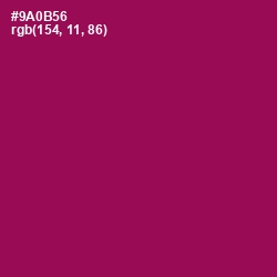 #9A0B56 - Cardinal Pink Color Image