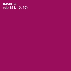 #9A0C5C - Cardinal Pink Color Image