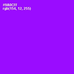 #9A0CFF - Electric Violet Color Image