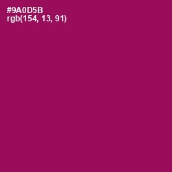 #9A0D5B - Cardinal Pink Color Image