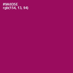 #9A0D5E - Cardinal Pink Color Image