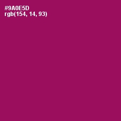 #9A0E5D - Cardinal Pink Color Image