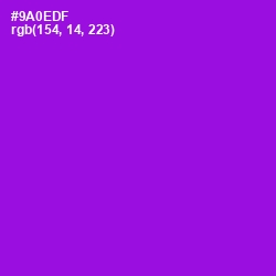 #9A0EDF - Electric Violet Color Image