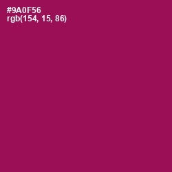 #9A0F56 - Cardinal Pink Color Image