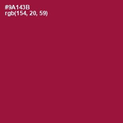 #9A143B - Paprika Color Image