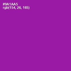 #9A1AA5 - Violet Eggplant Color Image