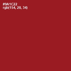 #9A1C22 - Merlot Color Image