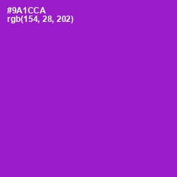 #9A1CCA - Electric Violet Color Image