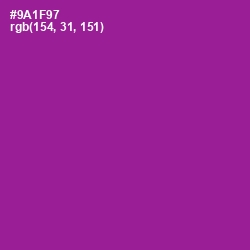 #9A1F97 - Violet Eggplant Color Image