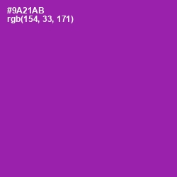 #9A21AB - Violet Eggplant Color Image