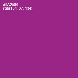 #9A2586 - Vivid Violet Color Image