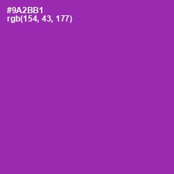 #9A2BB1 - Violet Eggplant Color Image