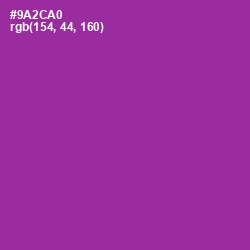 #9A2CA0 - Violet Eggplant Color Image