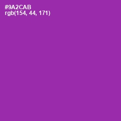 #9A2CAB - Violet Eggplant Color Image