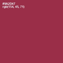 #9A2D47 - Solid Pink Color Image