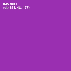 #9A30B1 - Violet Eggplant Color Image