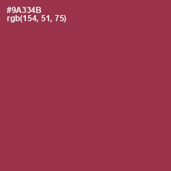 #9A334B - Solid Pink Color Image